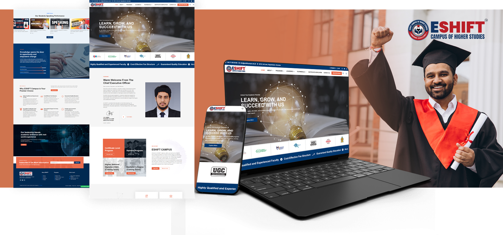 Fashion collection representing a modern e-commerce website