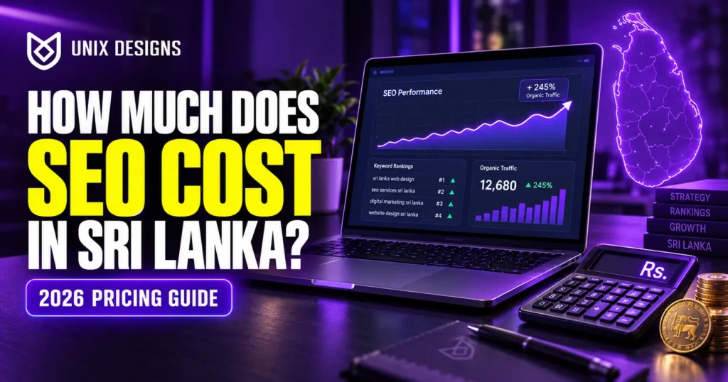 SEO cost in Sri Lanka monthly pricing guide by Unix Designs